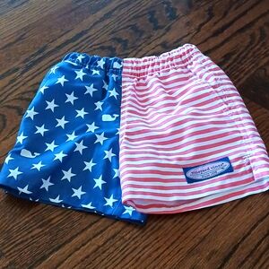 Vineyard Vines American flag boys swim shorts